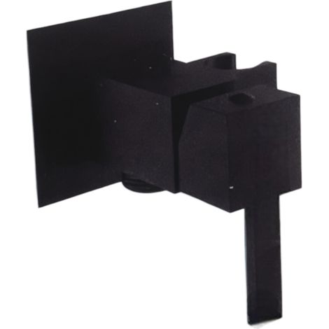 Mitigeur encastré carré avec support noir mat (1/2)