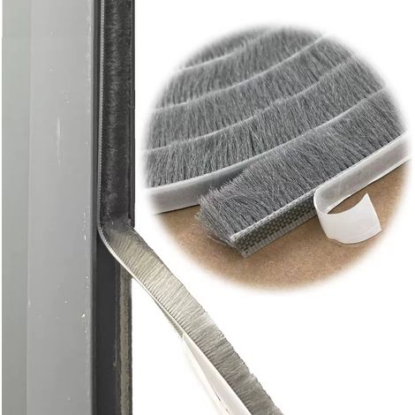 Joint brosse 7x12 mm 20 m pour portes coulissantes, protection contre les insectes et les infiltrations d'air (1/5)