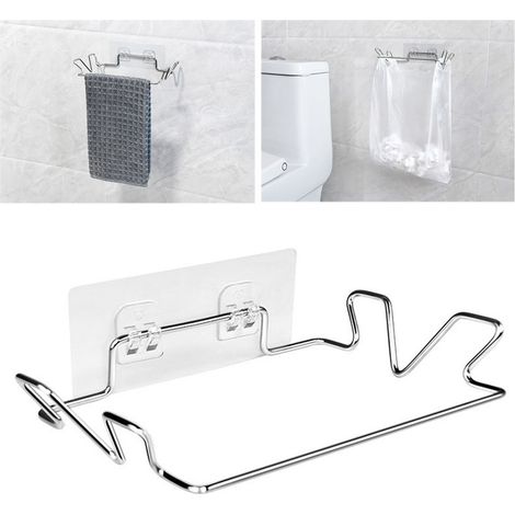 Support de rangement pour sacs poubelles suspendus multifonctionnel Acier inoxydable Acier (1/5)