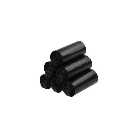 Lot de 150 Sacs Poubelle Noirs 40L, Sachets Résistants en Plastique pour Déchets Ménagers, Fermeture Pratique (1/4)