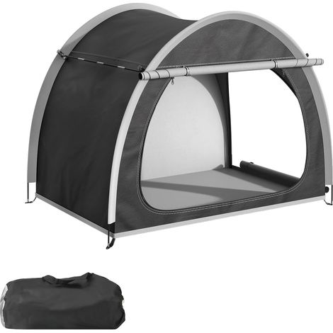 Tente de rangement pour vélos, design portable, résistant aux intempéries, noir 1 (1/2)