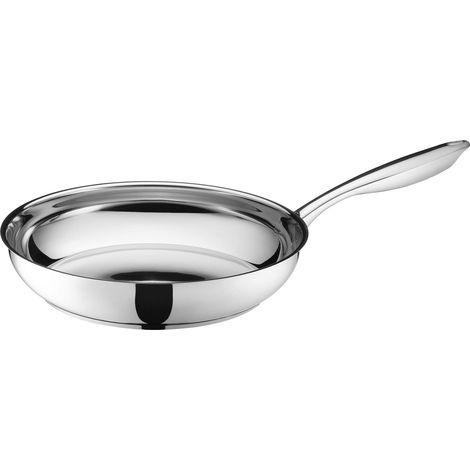 Poêle à frire 28 cm, poêle à induction pour tous types de feux, non revêtu, passe au lave-vaisselle, passe au four, acier inoxydable 18/10 (1/5)
