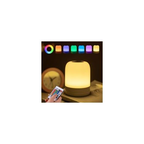 Luce notturna per bambini - Piccola lampada RGB a 13 colori dimmerabile, ideale per camere da letto, camerette dei bambini, ecc. - 1 pezzo - Crezuo