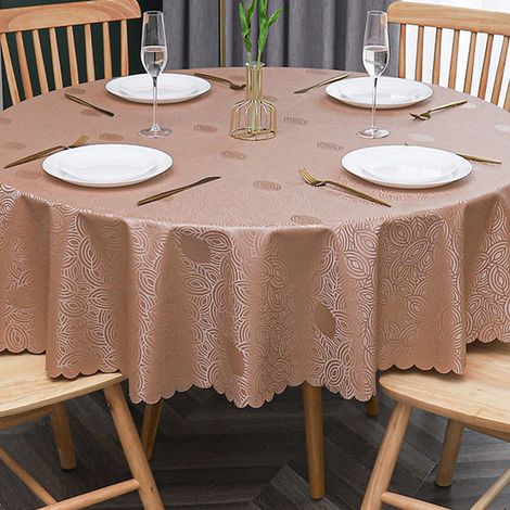 1 nappe ronde Leaf grise de haute qualité (épaisse) de 180 cm de diamètre.