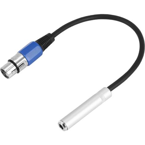 Câble audio stéréo haute qualité avec adaptateur XLR mâle/femelle 3 broches, connecteur TRS 6,35 mm (1/4 pouce) vers connecteur femelle 3 broches, compatible avec les microphones stéréo. WHBYV (1/4)