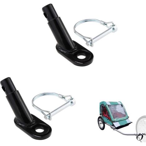 Gancio di traino in 2 pezzi per rimorchi per biciclette, gancio per rimorchio per cani, adattatore per rimorchio per bambini, rimorchi per bagagli e animali domestici (1/5)