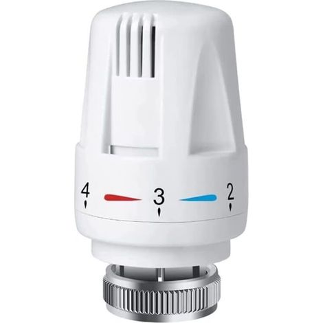 M30x1, 5 Blanc 1 pièce Tête Thermostatique Vanne Thermostatique de Chauffage Tête de Soupape de Radiateur Vanne de Régulation de Température Filetage (1/5)