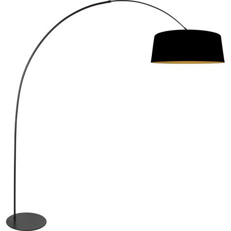 Anne Lighting - lampada da terra - Curve - nero - metallo tessile (1/3)