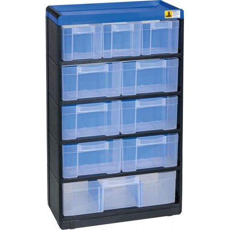 Allit 464640 Cassettiera porta minuteria VarioPlus Pro 53/21 (L x A x P) 300 x 525 x 135 mm Nero, Blu 1 pz. (1/3)