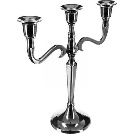 Candeliere Marso in metallo argentato H27cm - Atmosphera créateur d'intérieur