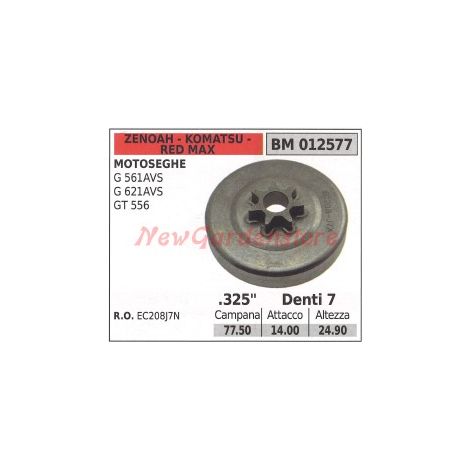 Pignone campana frizione motosega G561AVS G621AVS GT556 ZENOAH 012577 EC208J7N