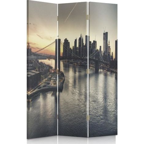 Paravento bilaterale 360, Ponte di Brooklyn a New York - 110x170 (1/5)