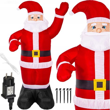 BABBO NATALE GONFIABILE ILLUMINATO GRANDE 180CM 3LED DECORAZIONE LUCI PER LE FESTE (1/5)