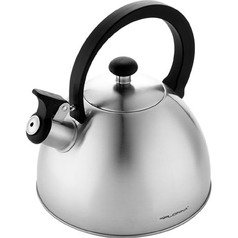 Bouilloire Inox (2,5 l) I Bouilloire Sifflante I Poignée Résistante à la Chaleur I Bouilloire non Electrique I Bouilloire Induction, Gaz I Pour Thé et Café I Couleur: Argent (1/5)