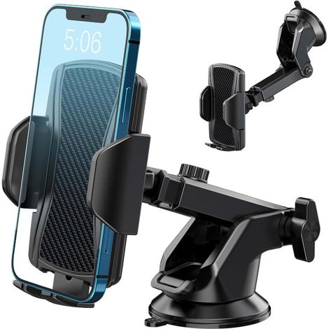 Car phone holder, suitable for dashboard and windshield, can rotate 360 degrees. (1/4)
