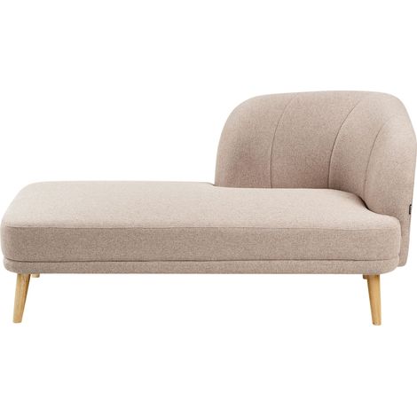 Right-Hand Chaise Lounge TANLAY Fabric Light Brown