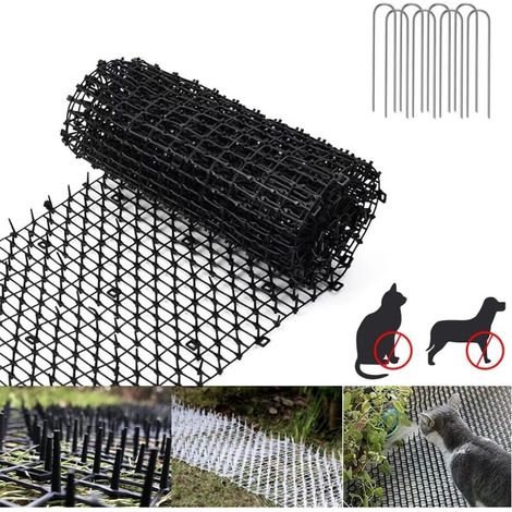 200x28 cm Portable Anti-chat Tapis Animal Répulsif Dispositif En Plein Air Jardin Fournitures Prickle Strip Creuser Bouchon Pour Clôture De Jardin (1/5)