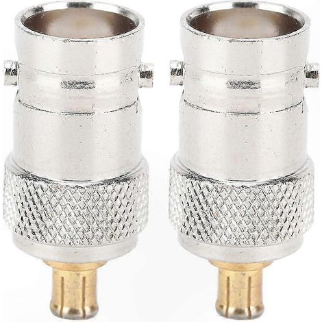 2 connecteurs coaxiaux RF femelle vers mâle pour équipements réseau, adaptateur BNC, paire de 2 pièces, connexion fiable, usage informatique et télécom. (1/2)