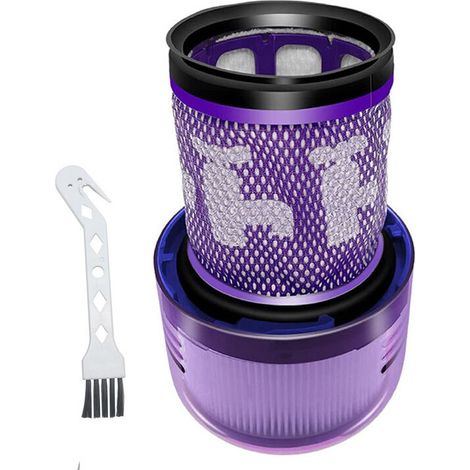 2 Paquet Lavables Réutilisables Filtre de Remplacement pour Dyson V10 SV12 Cyclone Animal Absolute Motorhead Total Clean Pro Extra Aspirateur Sans Fil avec Brosse de nettoyage E (1/5)