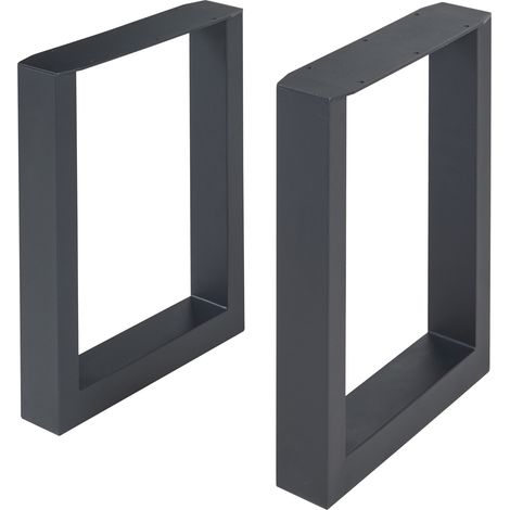 Tischgestell 2er Set Makers Stahl 43x30 cm Schwarz [en.casa]