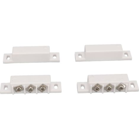 2 jeux d'interrupteurs de porte magnétiques filaires NC, sans Contact fermé normalement ouvert pour la sécurité de la maison, 100V DC