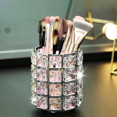 Rangement Pinceaux Maquillage en Cristal, Pot Pinceau Maquillage (1/5)