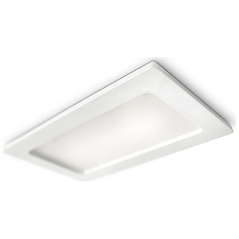 EcoPower - Spot incasso singolo rettangolare bianco - 1xE27x12W