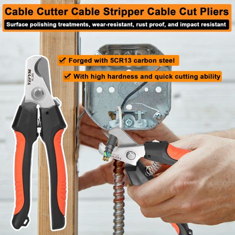 Pince coupante de fil d'électricien, coupe-câble, dénudeur, outil manuel Portable, cuivre et aluminium (1/5)
