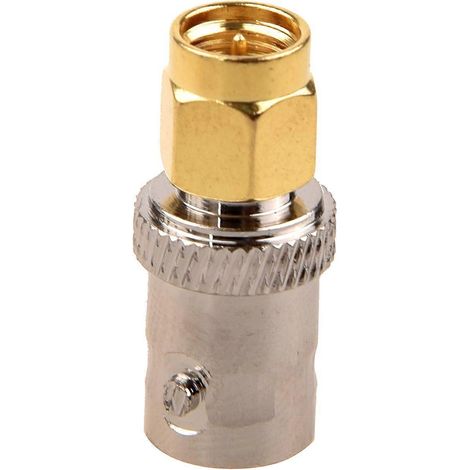 Adaptateur de connecteur SMA mâle plaqué or vers BNC femelle plaqué argent (1/3)