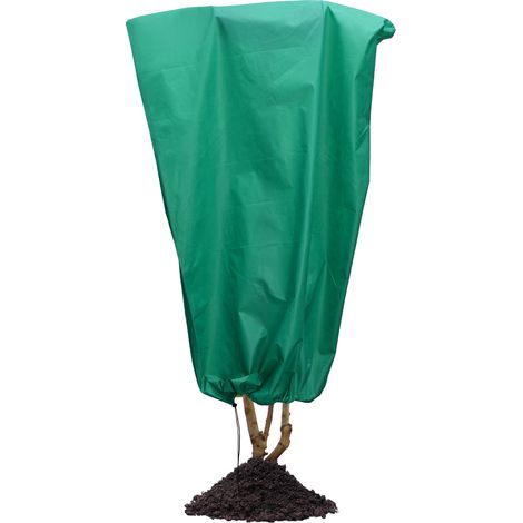 [Protección contra el calor] Cubierta de vellón verde para plantas en tamaño XL (140 x 200 cm) para árboles frutales y plantas en maceta. (1/5)