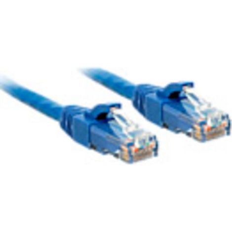 LINDY 48022 RJ45 Câble réseau, câble patch CAT 6 U/UTP 10.00 m bleu 1 pc(s) R947601 (1/4)