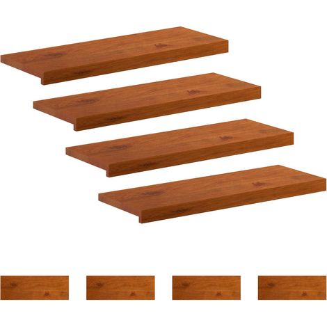 Nez de marche 8 pièces 70 x 30 x 2 cm Marron vidaXL (1/2)