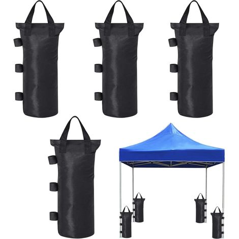 Juego de 4 sacos de arena para cenadores, sacos de arena para tiendas de campaña, sacos de arena de grado industrial 600D para patas de cenadores, sacos de arena para todo tipo de tiendas de campaña p