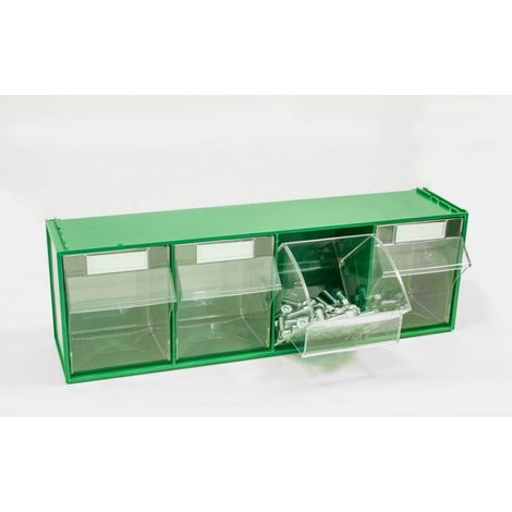 Cassettiera Componibile Fox 104 Verde 4 Cassetti mm. 600X177X206 H