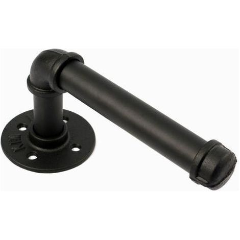 Support De Rouleau De Papier Tuyau En Métal Noir 20 Cm Pour Salle De Bains De Toilettes (1/5)