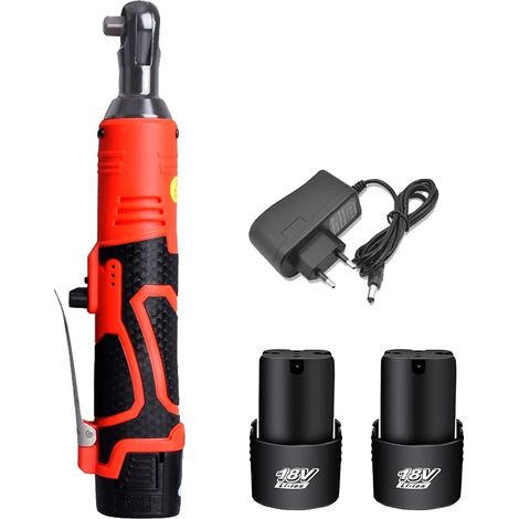 Clé à cliquet électrique, couple élevé, batterie rechargeable, batterie rouge-2, UE (1/2)