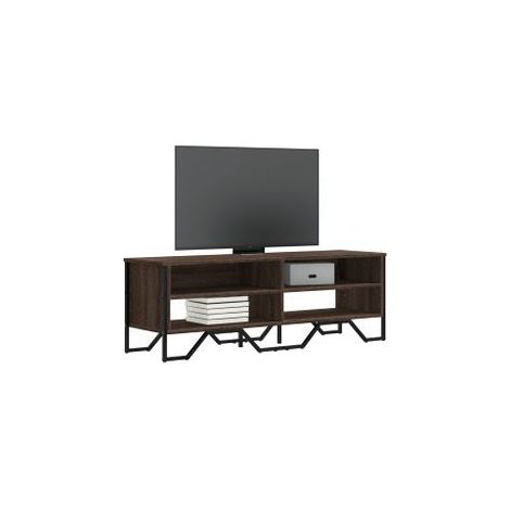 Meuble TV chêne marron 122x34x41 bois d'ingénierie (1/5)