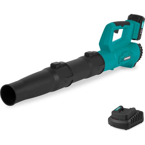 Vonroc – Souffleur à batterie 20V – Vitesse d'air 129 km/h – Volume d'air 7 m³/min – Poids léger 1,22 kg – Avec batterie 2,0Ah et chargeur