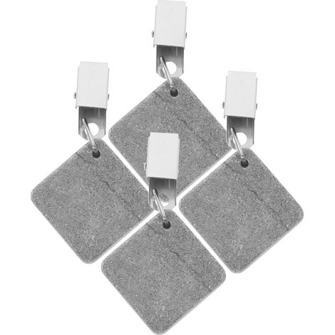 JANMIR-Lot de 4 poids de table remplaçables et réutilisables, gris, pour nappes décoratives de salle à manger. (1/5)