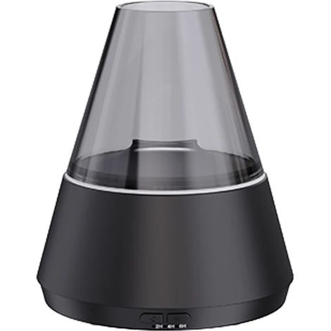 Diffuseur de bougie USB (noir), lumière LED 7 couleurs, compatible avec les huiles essentielles, fonctionnement silencieux, 3 minuteries (1/5)