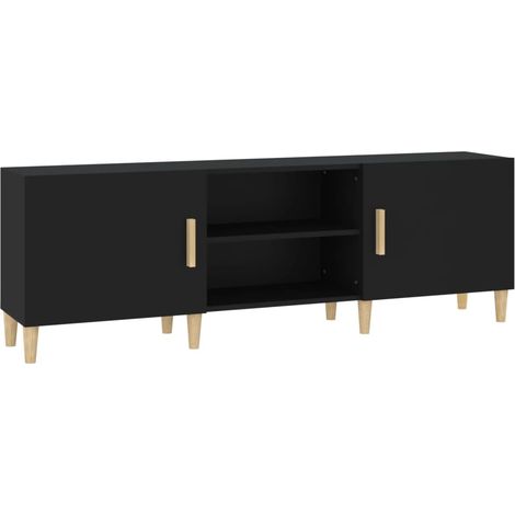 Mobile Porta TV Nero 150x30x50 cm in Legno Multistrato vidaXL