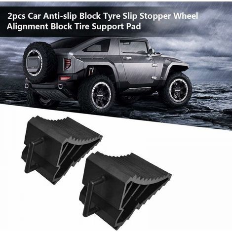Blocs antidérapants 2 pièces voiture-blocs de pneus antidérapants, blocs antidérapants pour pneus de camion de grande voiture (1/3)