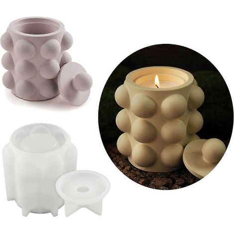 Moules pour organisateurs de bijoux, pots de rangement, moules en résine époxy pour bougies et bougeoirs (1/4)