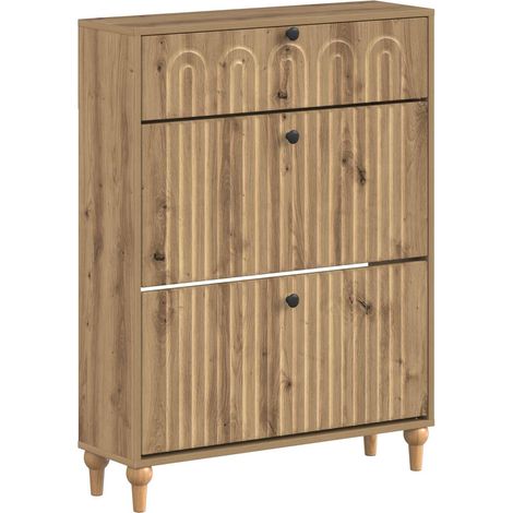 Shoe Cabinet ALKMAAR 78 x 24 x 103 cm Engineered Wood vidaXL (1/5)