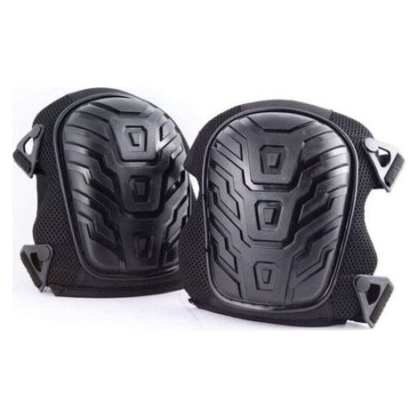 Genouillères professionnelles, coussinet en mousse robuste, coussinet en gel confortable, clips de fixation pour un réglage facile, noir, 1 paire (1/4)
