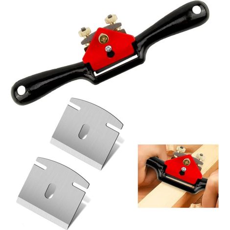 Cepillo de mano ajustable de 9 pulgadas para carpintería, cepillo de madera, cepilladora, cepillo de mano, herramienta de corte de bordes perfecta para talladores de madera. (1/5)