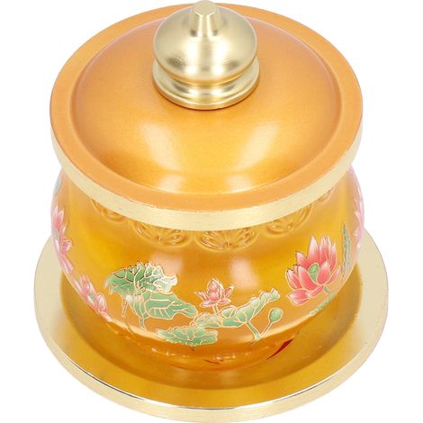 Tasse à eau bouddhiste pour la maison, culte de Bouddha, hommage familial, objets sacrés, glaçure colorée, petit modèle (1/5)