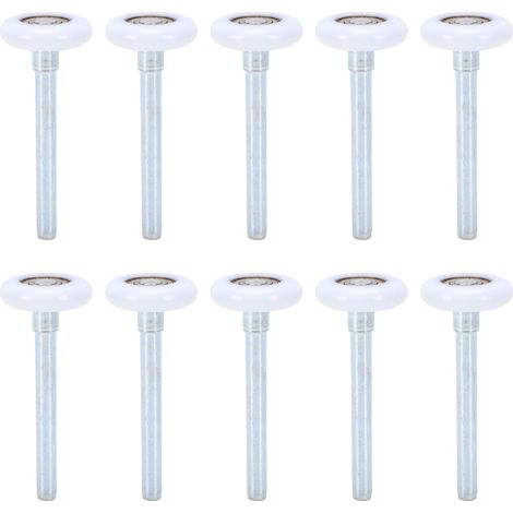 Rouleaux de porte de Garage blancs de remplacement, en Nylon avec roulements à Double étanchéité 6200-ZZ, 46mm X 120mm, 10 pièces (1/5)