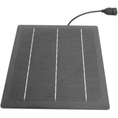 Petit panneau solaire 7W 5V, chargeur monocristallin à haute efficacité pour ventilateur de Camping, batterie externe pour téléphone (1/5)