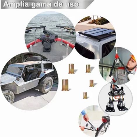 Jeu de 300 écrous à sertir métriques et impériaux, en acier au carbone zingué coloré M3-M8